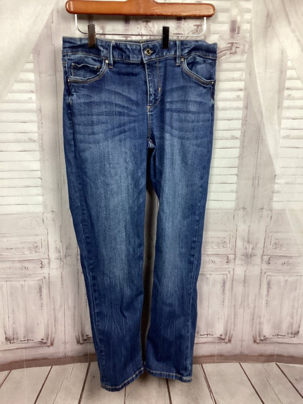 WHBM The Slim Crop Jeans Blue 6